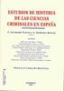 Estudios de Historia de las Ciencias Criminales en España, de Alvarado Planas | portada del libro