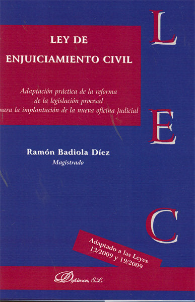 Ley de Enjuiciamiento Civil, de BADIOLA DIEZ, RAMON | portada del libro