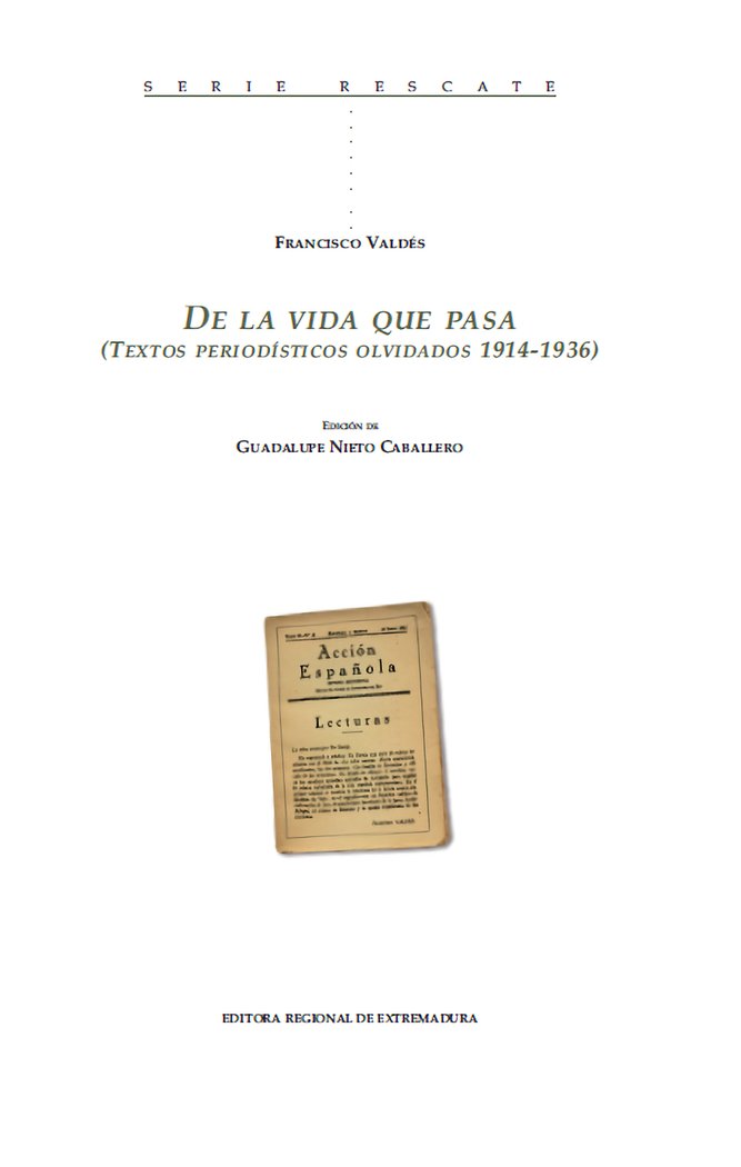 De la vida que pasa, de Nieto Caballero, Guadalupe | portada del libro