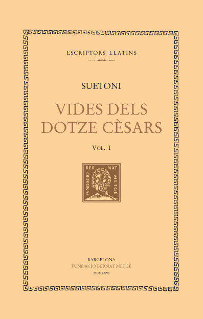 Vides dels dotze cèsars, vol. I: Cèsar, de Suetoni | portada del libro
