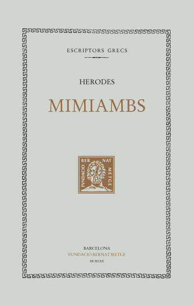 Mimiambes, de Herodes | portada del libro