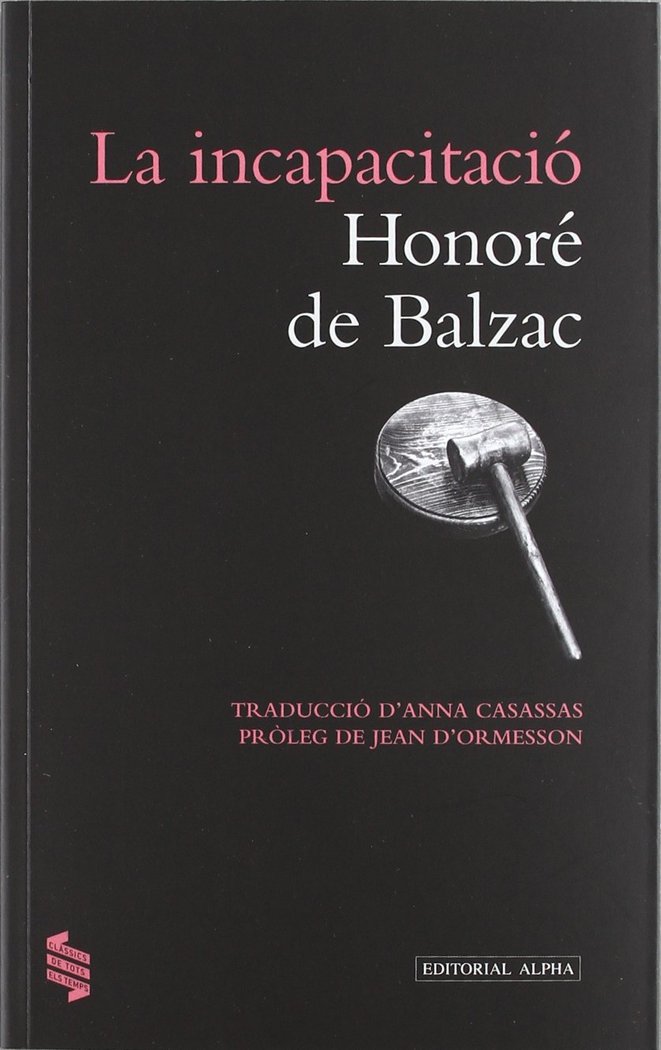 La Incapacitació, de de Balzac, Honoré | portada del libro
