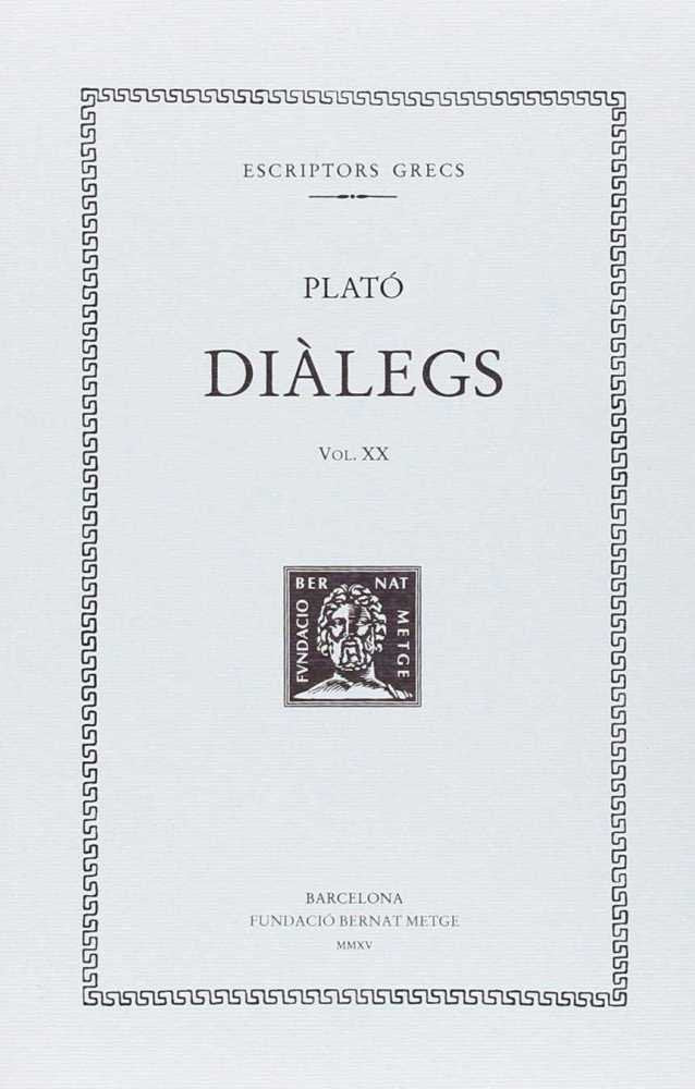 Diàlegs, vol. XX: Les lleis (llibres IV-VI), de Plató | portada del libro