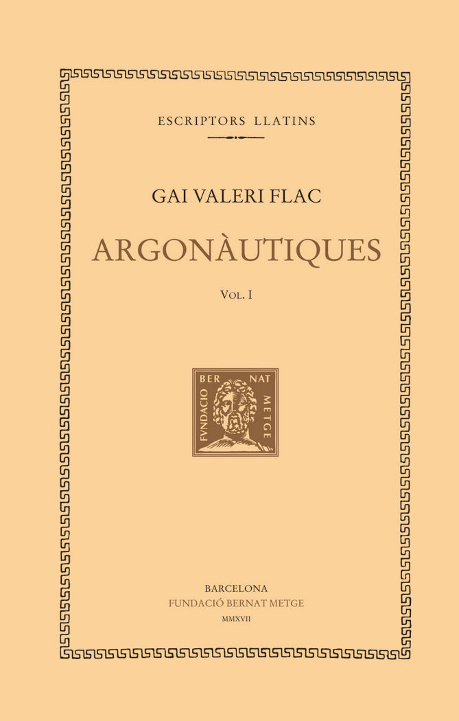 Argonàutiques, vol. I. Llibres I-III, de Gai Valeri Flac | portada del libro
