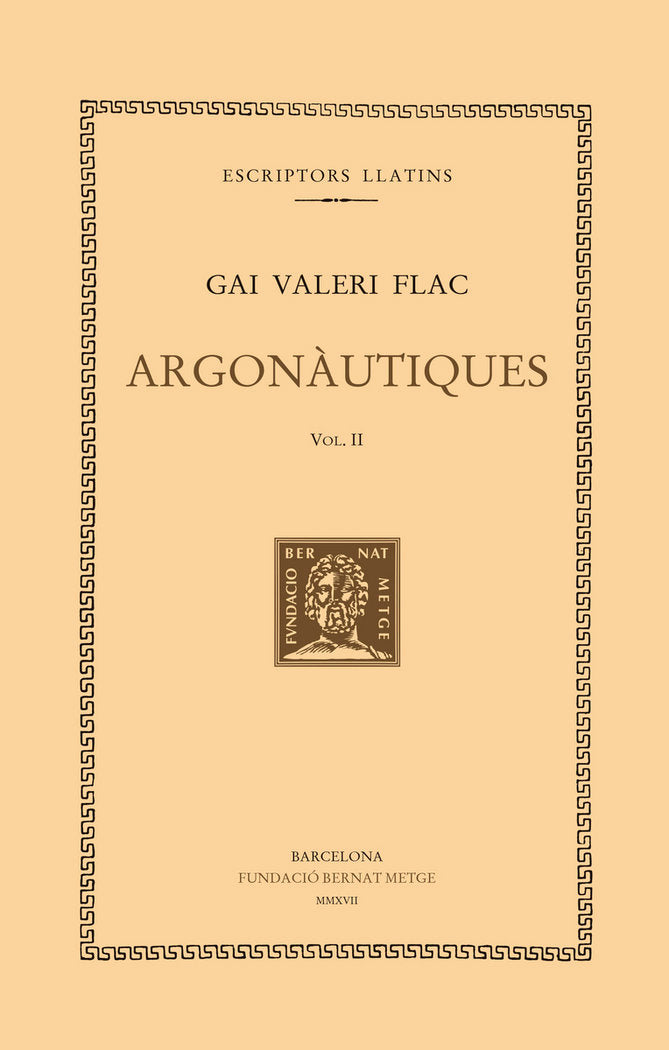 Argonàutiques, vol. II, de Gai Valeri Flac | portada del libro