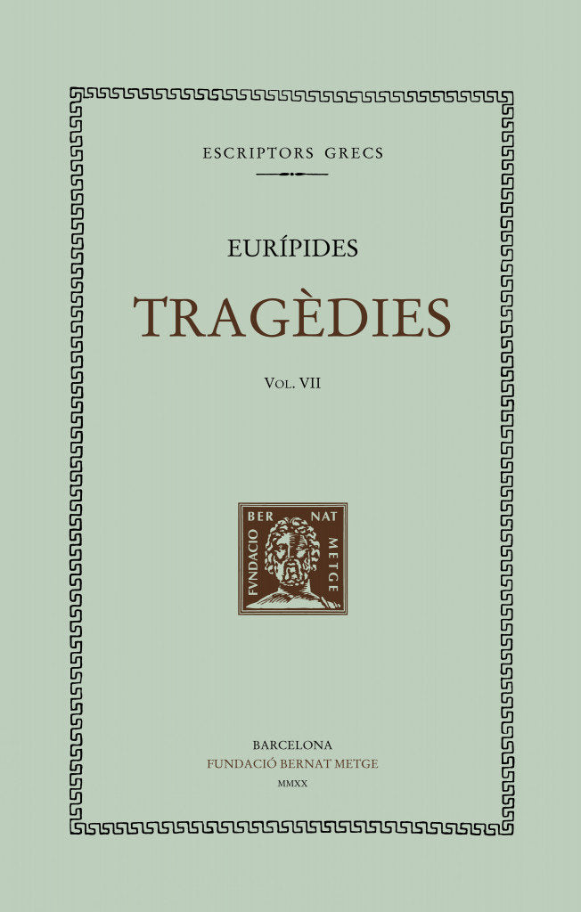 TRAGEDIES, VOL. VII, de , EURIPIDES | portada del libro