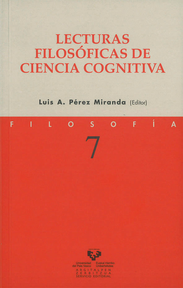 Lecturas filosóficas de ciencia cognitiva, de PEREZ MIRANDA,LUIS A. | portada del libro