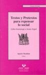 Textos y pretextos para repensar lo social. Libro homenaje a Jesús Arpal, de MENDIOLA GONZALO,IGNACIO | portada del libro