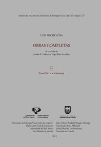 Luis Michelena. Obras completas. II. Lingüística general, de MITXELENA ELISSALT, KOLDO | portada del libro