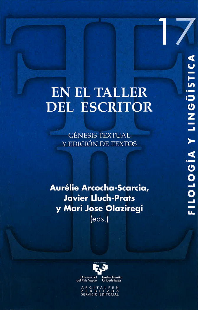En el taller del escritor. Génesis textual y edición de textos, de AA.VV. | portada del libro