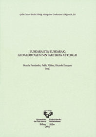 Euskara eta euskarak. Aldakortasun sintaktikoa aztergai, de FERNANDEZ FERNANDEZ, BEATRIZ | portada del libro