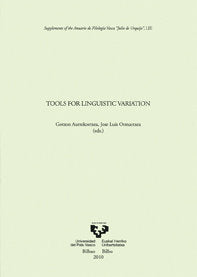 Tools for linguistic variation, de ORMAETXEA,JOSE LUIS | portada del libro