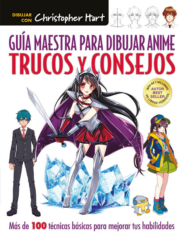 Guía maestra para dibujar anime. Trucos y consejos, de Hart | portada del libro