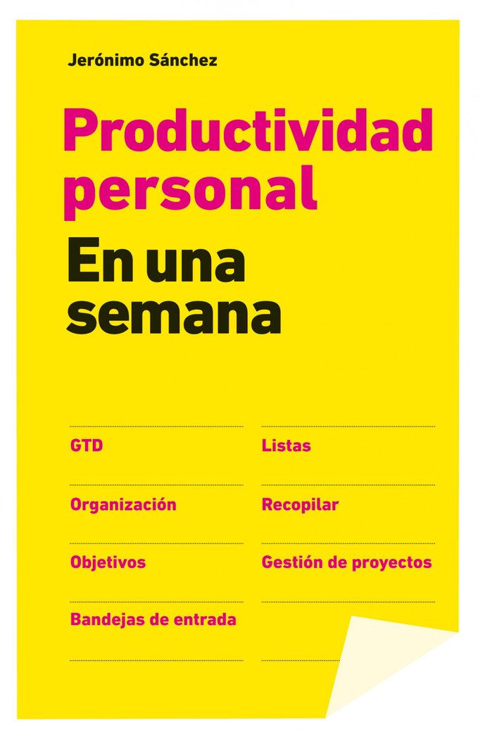 Productividad personal en una semana, de Sánchez, Jerónimo | portada del libro