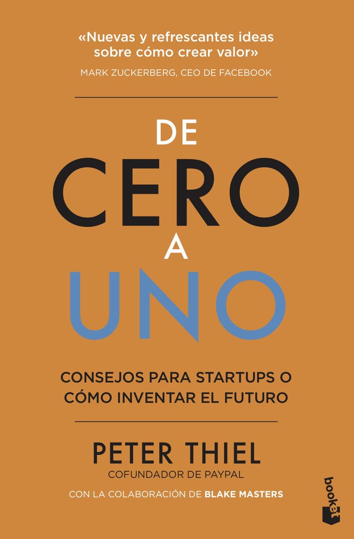 De cero a uno, de Thiel, Peter | portada del libro