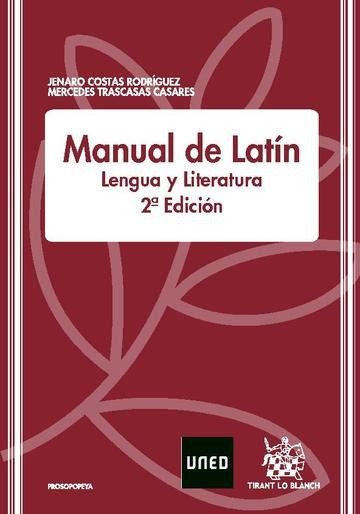 Manual de latín Lengua y Literatura, de Jenaro Costas Rodríguez#Mercedes Trascasas Casares | portada del libro