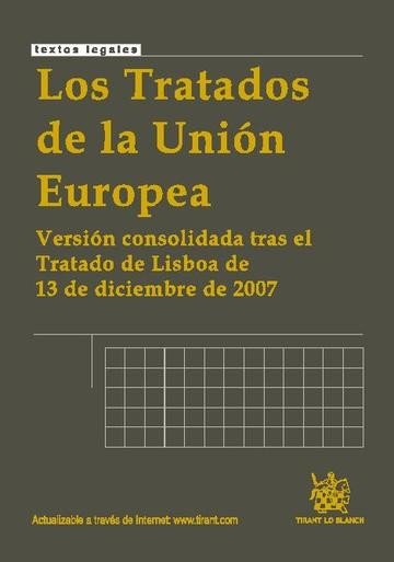 Los Tratados de la Unión Europea, de Antonio Bar Cendón | portada del libro
