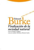 VINDICACION DE LA SOCIEDAD NATURAL, de EDMUND R. BURKE | portada del libro