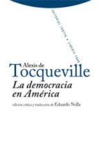 DEMOCRACIA EN AMERICA,LA, de Alexis de Tocqueville | portada del libro