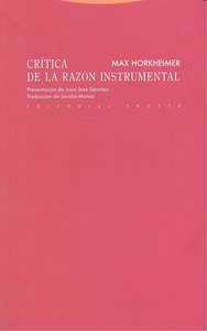 CRITICA DE LA RAZON INSTRUMENTAL 2ヲED, de HORKHEIMER | portada del libro