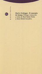 CONCEPTO DE TIEMPO,EL 5ヲED, de Martin Heidegger | portada del libro
