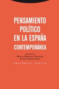 PENSAMIENTO POLITICO EN LA ESPA・A CONTEMPORANEA, de Menéndez Alzamora | portada del libro