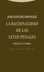 RACIONALIDAD DE LAS LEYES PENALES,LA 2ヲED, de José Luis Díez Ripollés | portada del libro