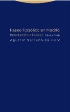 PASEO FILOSOFICO EN MADRID, de Agustín Serrano de Haro | portada del libro