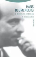 LITERATURA ESTETICA Y NIHILISMO, de Hans Blumenberg | portada del libro