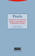 ELEMENTOS DE TEOLOGIA, de PROCLO DE ATENAS | portada del libro