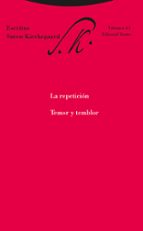 REPETICION TEMOR Y TEMBLOR,LA, de Soren Kierkegaard | portada del libro