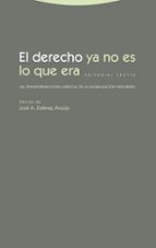 DERECHO YA NO ES LO QUE ERA,EL, de JOSE A. ESTEVEZ ARAUJO | portada del libro