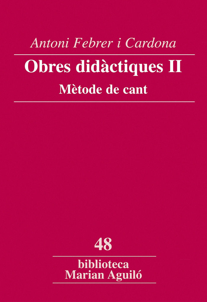 Obres didàctiques II, de Febrer i Cardona, Antoni | portada del libro