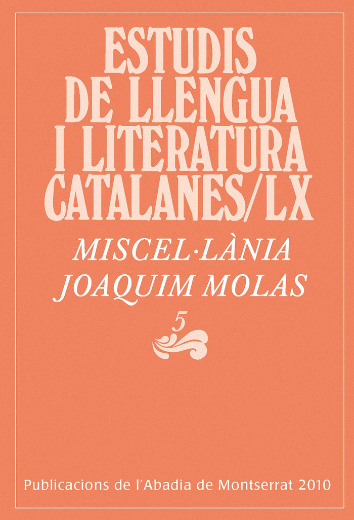 Miscel·lània Joaquim Molas, 5, de Massot i Muntaner, Josep | portada del libro