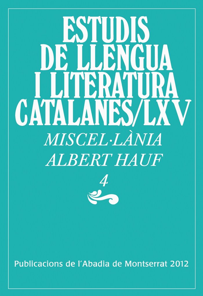 Miscel·lània Albert Hauf, 4, de Miralles i Montserrat, Joan | portada del libro