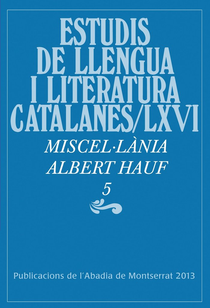 Miscel·lània Albert Hauf, 5, de Varios autores | portada del libro