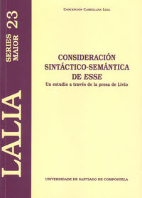 Consideración sintático-semántica de "esse", de Cabrillana Leal | portada del libro