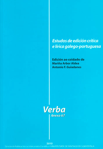 Estudos de edición crítica e lírica galaico-portuguesa, de Arbor, Mariña | portada del libro