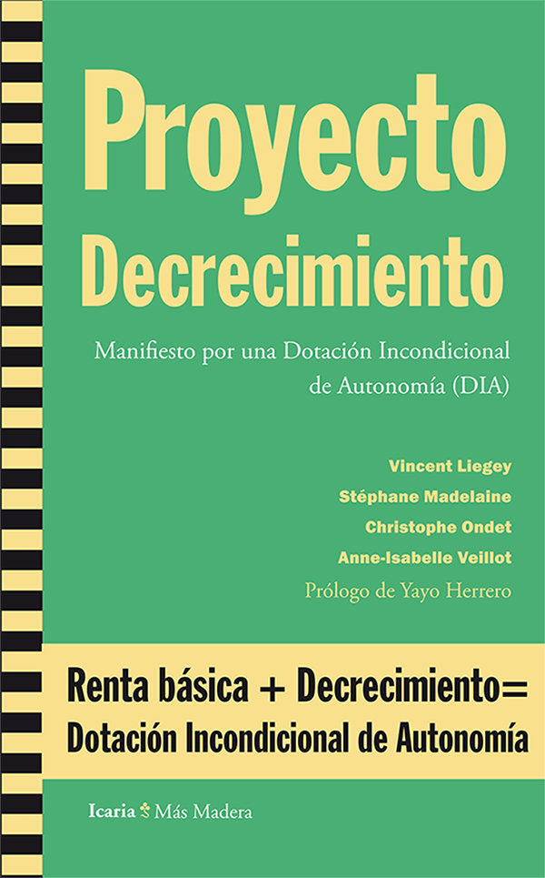 Proyecto Decrecimiento, de Liegey, Vicent | portada del libro