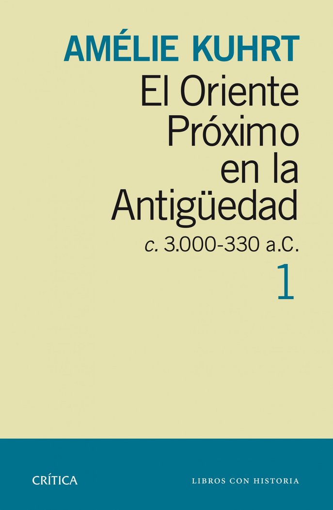 El Oriente Próximo en la Antigüedad 1, de Kuhrt, Amelie | portada del libro