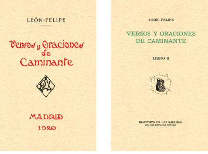 Versos y oraciones de caminante, de LEON FELIPE | portada del libro