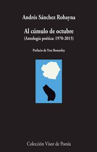 Al cúmulo de octubre, de Sánchez Robayna, Andrés | portada del libro