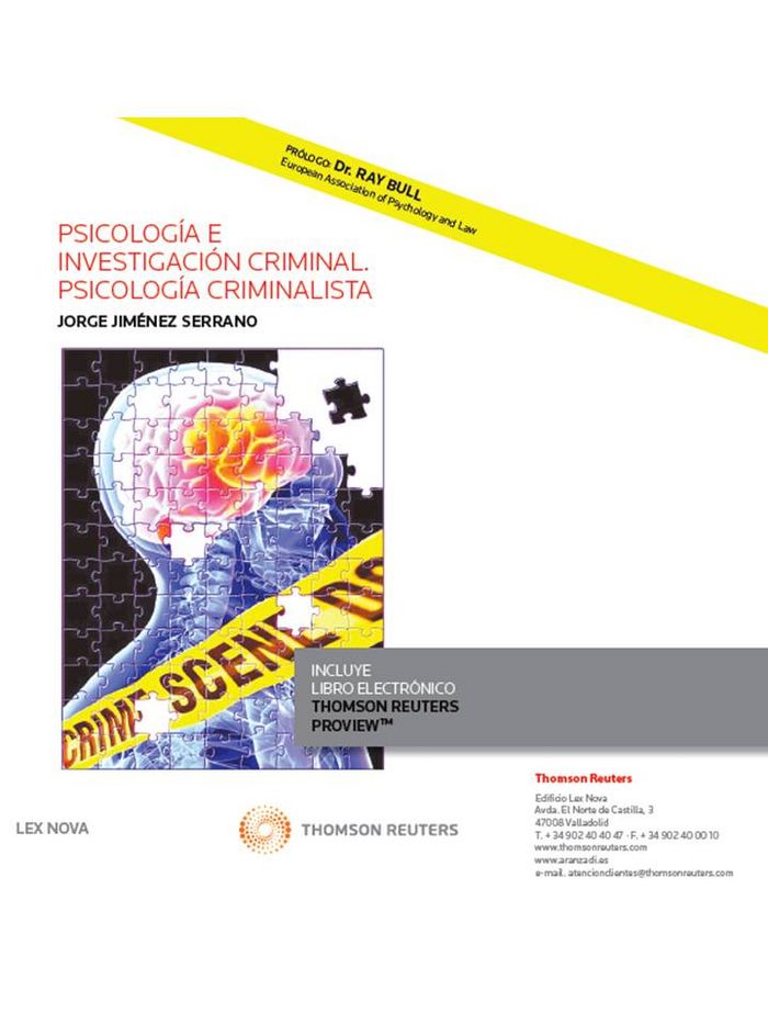Psicología e investigación criminal. Psicología Criminalista (Papel + e-book), de Jiménez Serrano, Jorge | portada del libro