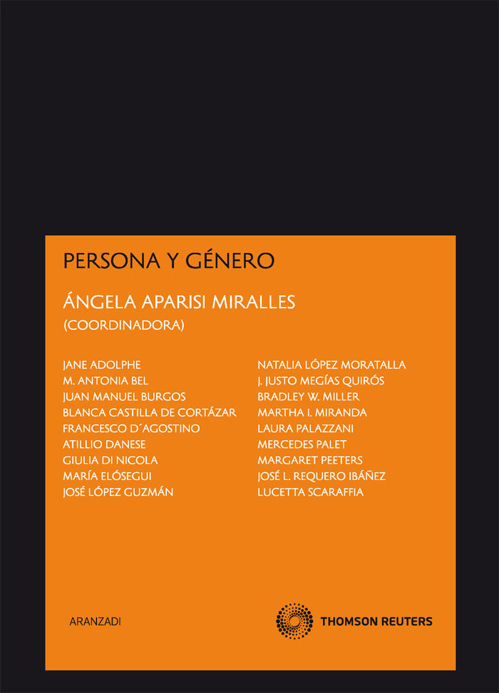 Persona y género, de Aparisi Miralles, Angela | portada del libro