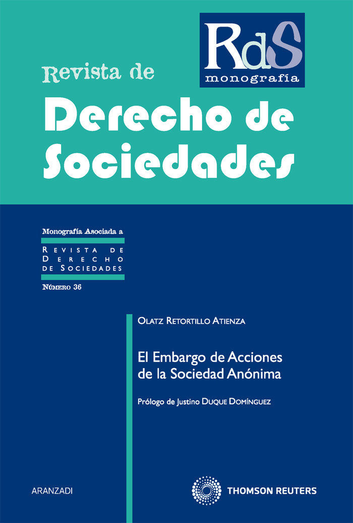 El Embargo de Acciones de la Sociedad Anónima, de Retortillo Atienza, Olatz | portada del libro