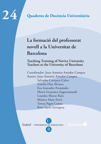 La formació del professorat novell a la Universitat de Barcelona, de AMADOR CAMPOS | portada del libro