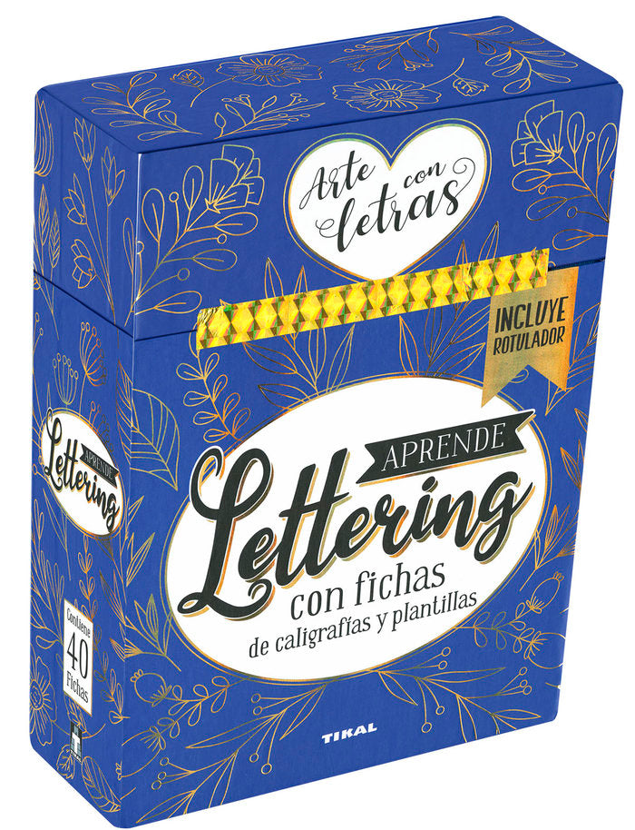 APRENDE LETTERING. CON FICHAS DE CALIGRAFIAS Y PLANTILLAS, de EQUIPO TIKAL | portada del libro