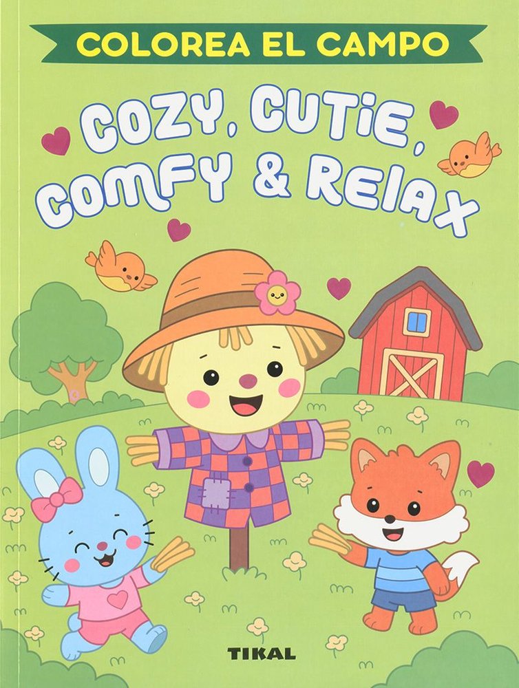 COZIE, CUTIE, COMFY & RELAX. COLOREA EL CAMPO, de SUSAETA EDICIONES, SUSAETA | portada del libro