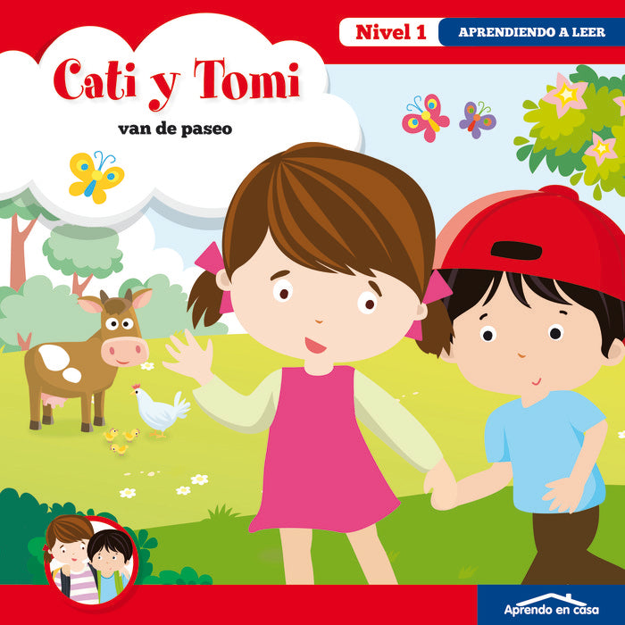 APRENDO EN CASA CATI Y TOMI- VAN DE PASEO | portada del libro