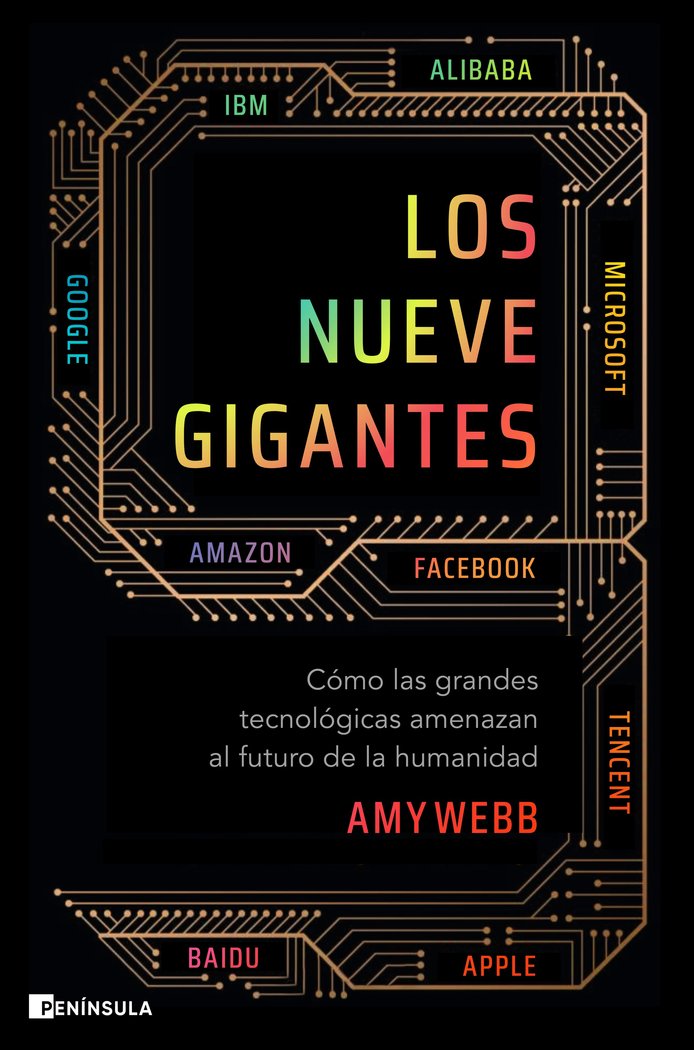 LOS NUEVE GIGANTES, de AMY WEBB | portada del libro
